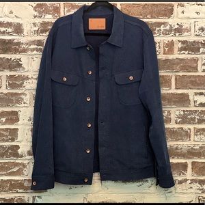 Taylor Stitch Indigo Waffle Shirt/Jacket. Mens. 42/L
